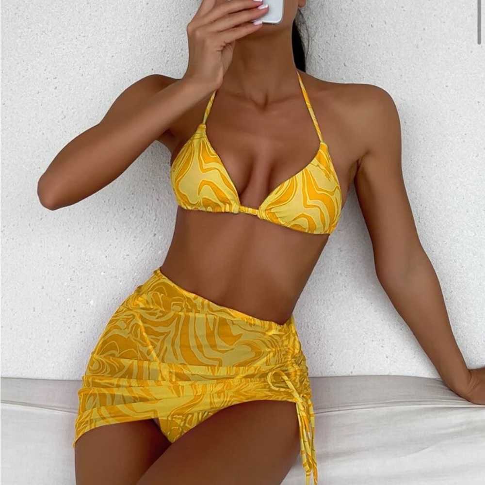 shein three piece bikini size small